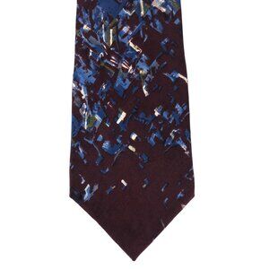 417 by Van Heusen 100% Silk Mens Tie Necktie Multicolor Abstract Vintage
